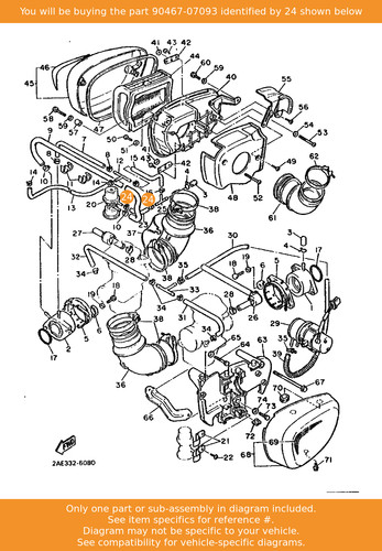 Yamaha clip 90467 07093 - clip,, oem