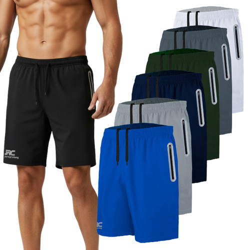 Mens running shorts with zip - with,