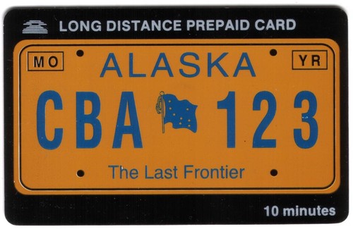 10m alaska license plate - license, card