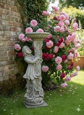Bird bath flower girl
