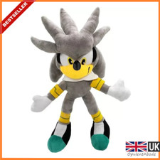 ⚪Sonic Silver the Hedgehog Plushie Stuffed Games Cartoon Plush Toy SEGA New UK⚪