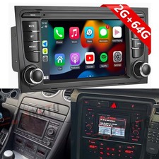 7" Car Stereo Android 15 GPS Sat Nav 4+64G Carplay For Audi A4 8E 8H B6 B7 2000-2009