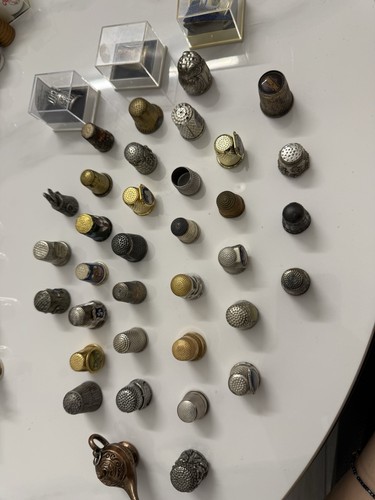 Thimbles pewter set - thimbles,