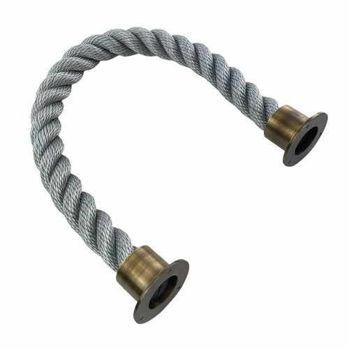 Grey barrier rope cup ends - rope,
