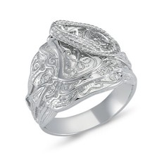 STERLING SILVER SADDLE RING