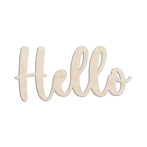 Hello text word laser - hello, cut