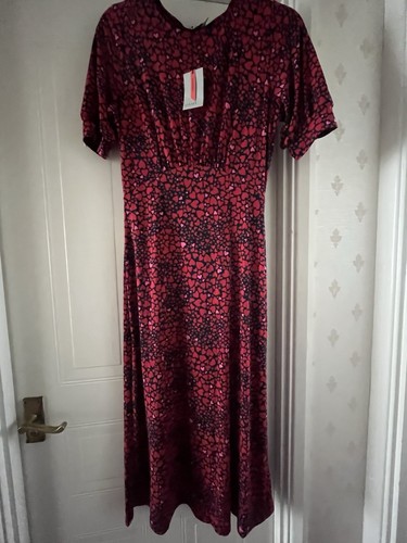 Oasis red heart print dress - heart,