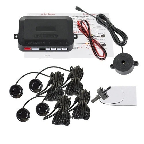 Black parking sensors car - black,