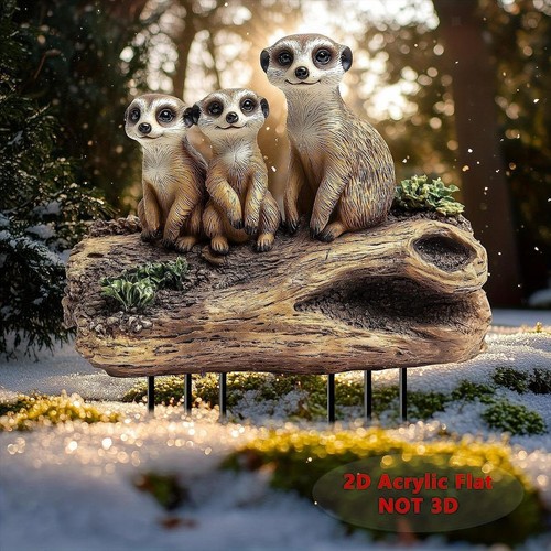 Meerkat garden stake patio - meerkat,