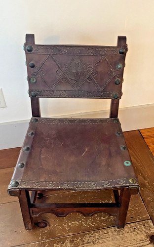 Antique wood and tooled - antique,