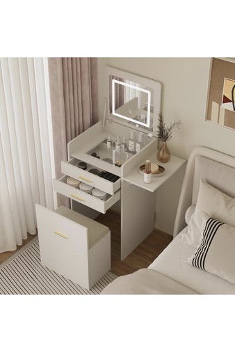 Dressing table with flip lid - table,