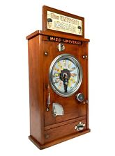 Antique Pierre Bussoz 'Miss Universe' Penny Operated Arcade Machine - Working