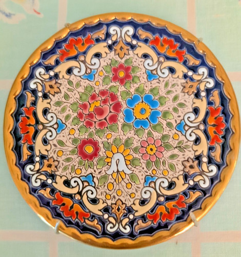 Vintage art montfalcon plate - vintage,