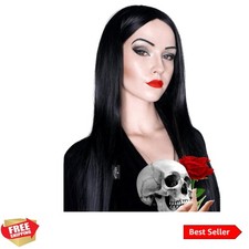 Heat-Resistant 32'' Black Wig – Versatile for Cher, Witch, & Gothic Styles