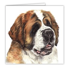 St Bernard greetings card dog blank card dogs St Bernards WAGGYDOGZ art cards