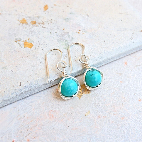 Turquoise drop earrings - drop,