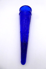 Vintage Dugan Cobalt Woodpecker Car Hearse Vase Wall Pocket Depression Glass!