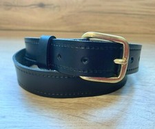 Black Real Leather Belt New Boys Childs Children's 25mm School Wedding Suit