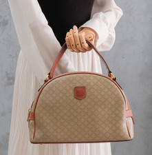 CELINE Hand Boston Bag Macadam Authentic