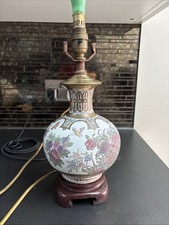 Antique Oriental Lamp Ceramic