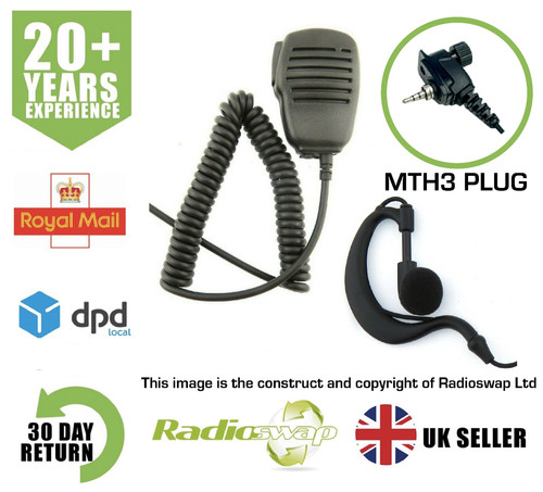 Speaker mic shape earpiece - speaker, g-shape