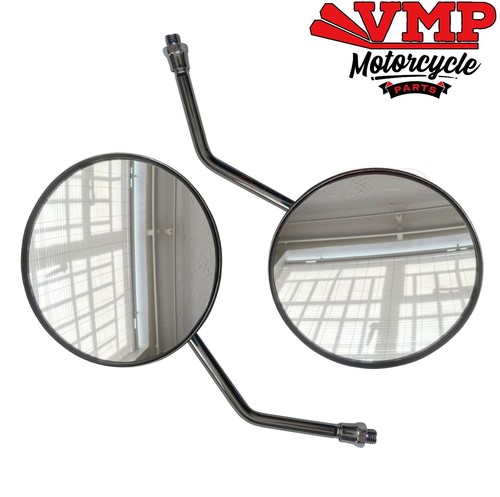 Motorcycle round mirror pair - round,