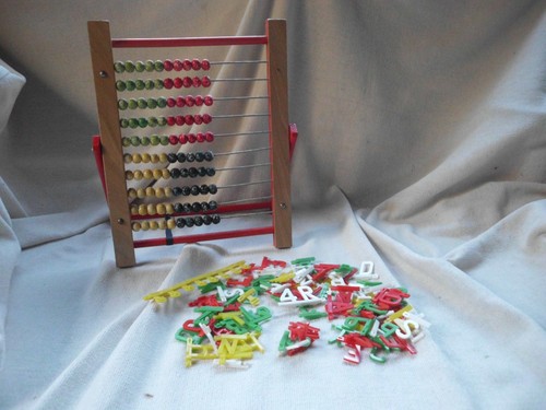 Vintage wooden childs abacus - vintage,
