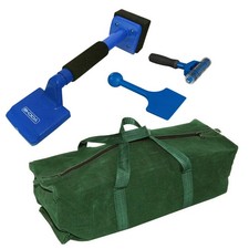 Carpet Knee Kicker Stretcher Fitting Laying Tools Bolster Seam Roller + Tool Bag