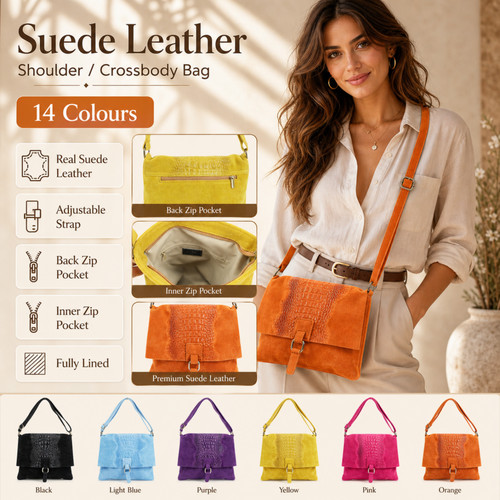 Real suede leather snakeskin - suede,