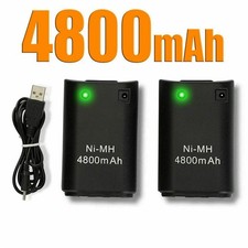 2 X For Xbox 360 Wireless Controller Rechargeable Battery Pack USB Charger Cable