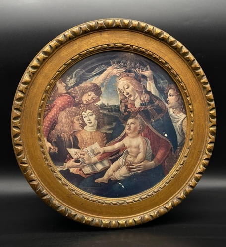 Vintage round religious - round,