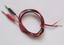 Wander Plugs Pre-soldered. 3mm Banana Plugs. Hammant and Morgan Size. 25cm long