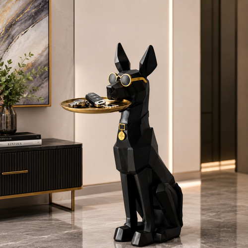 Modern geometric doberman dog - modern,