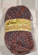 4 x  EMU Autumn Leaves 70% wool yarn - purples / pinks  4 x 50 g packs