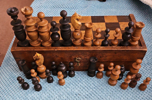 Antique 19thc inlaid wood - 19thc,