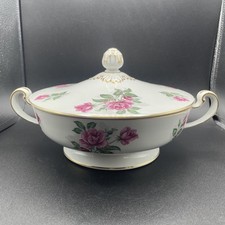 Noritake China ROSELANE ROUND COVERED BOWL With LID