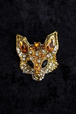 Fox Head Brooch Statement