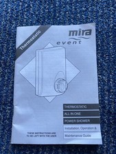 Mira Event Thermostatic All-in-One Power Shower Manual Instructions Booklet