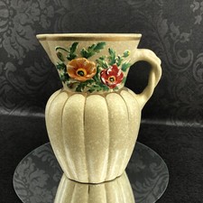Brentleigh Ware England Vintage Handpainted Floral Pottery Pitcher Jug Ceramic
