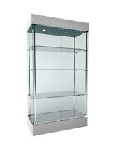  GLASS FRAMELESS LOCK TOWER SHOWCASE 800mm LIGHTS DISPLAY RETAIL SHOP FITTING