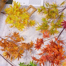 Artificial Fall Autumn Maple Leaves Branch Flowers Bouquet Home Garden Decor UK