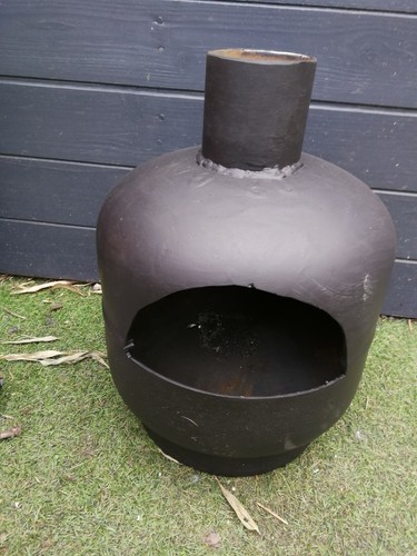 Gas bottle wood - bottle, burner/log
