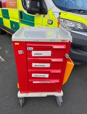 Hospital Resuscitation Trolley Defibrillator Monitor Zoll AED CPR Medical First 