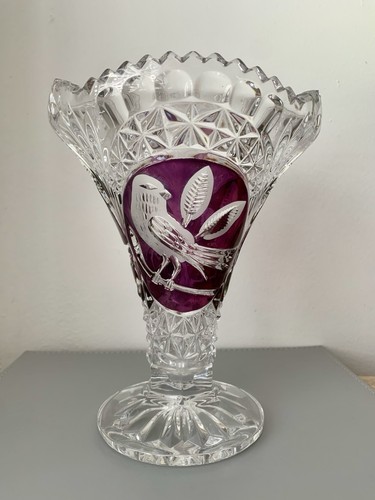Hofbauer byrdes crystal vase - hofbauer,