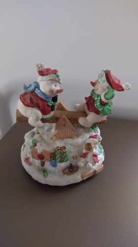 Snowmen moving seesaw - , snowy