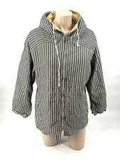 1950s 60s Anorak jacket striped smock Mod Sanforized vintage Womens Medium