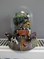 Franklin Mint Cow Crossing