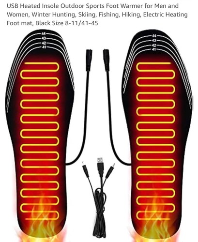 Heated insoles usb - heated,