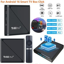 Android 16.0 Smart TV Box 14K Quad Core HD 16GB+256GB WIFI Media Stream Player