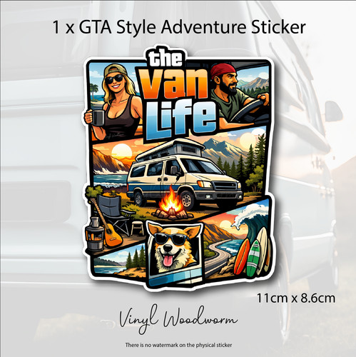 Van life sticker gta decal - van,